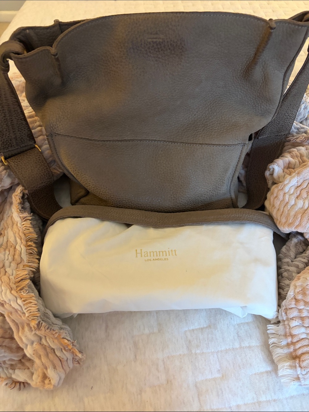 Hammit Gray Davis Medium Leather Crossbody Bag